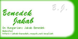 benedek jakab business card